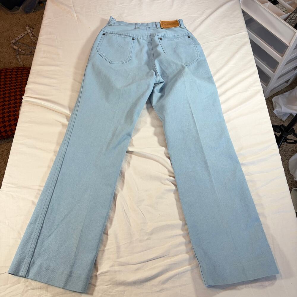 VTG Wrangler womens light blue jeans.  Size 24. High rise, straight leg.  1970s - Picture 4 of 6
